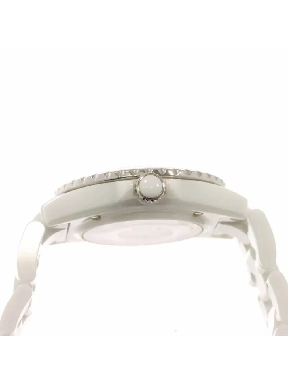 Chanel 38 Diamond Watch Date White Ceramic Automatic